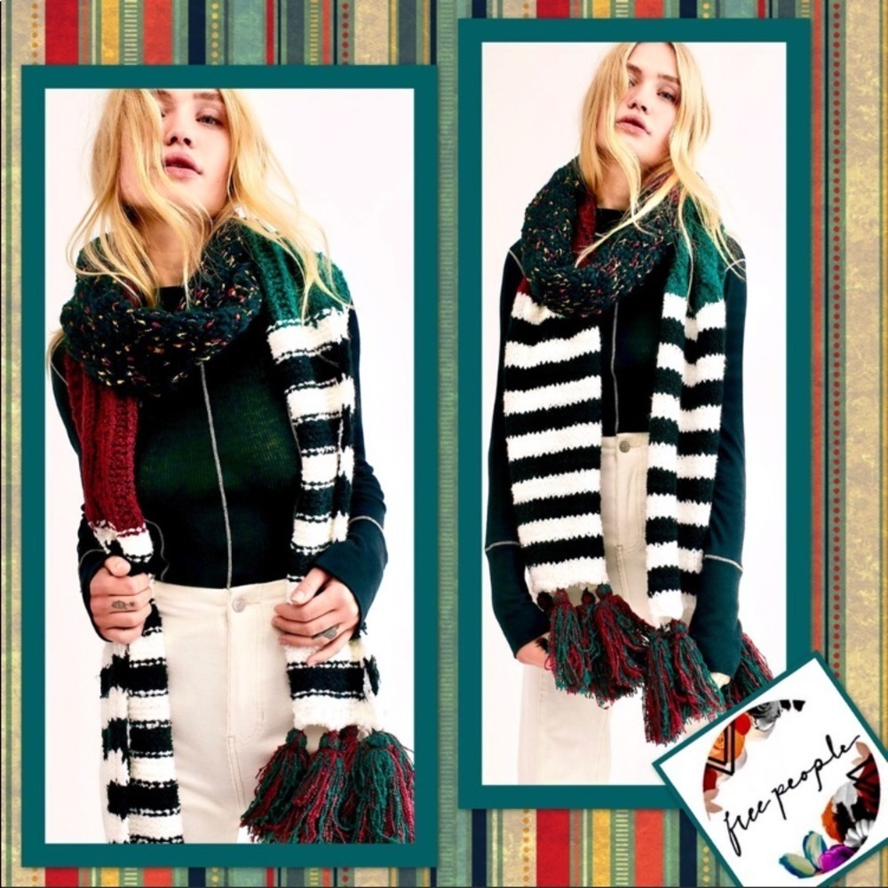 NWOT Free People Nova Tassel Scarf in Autumn